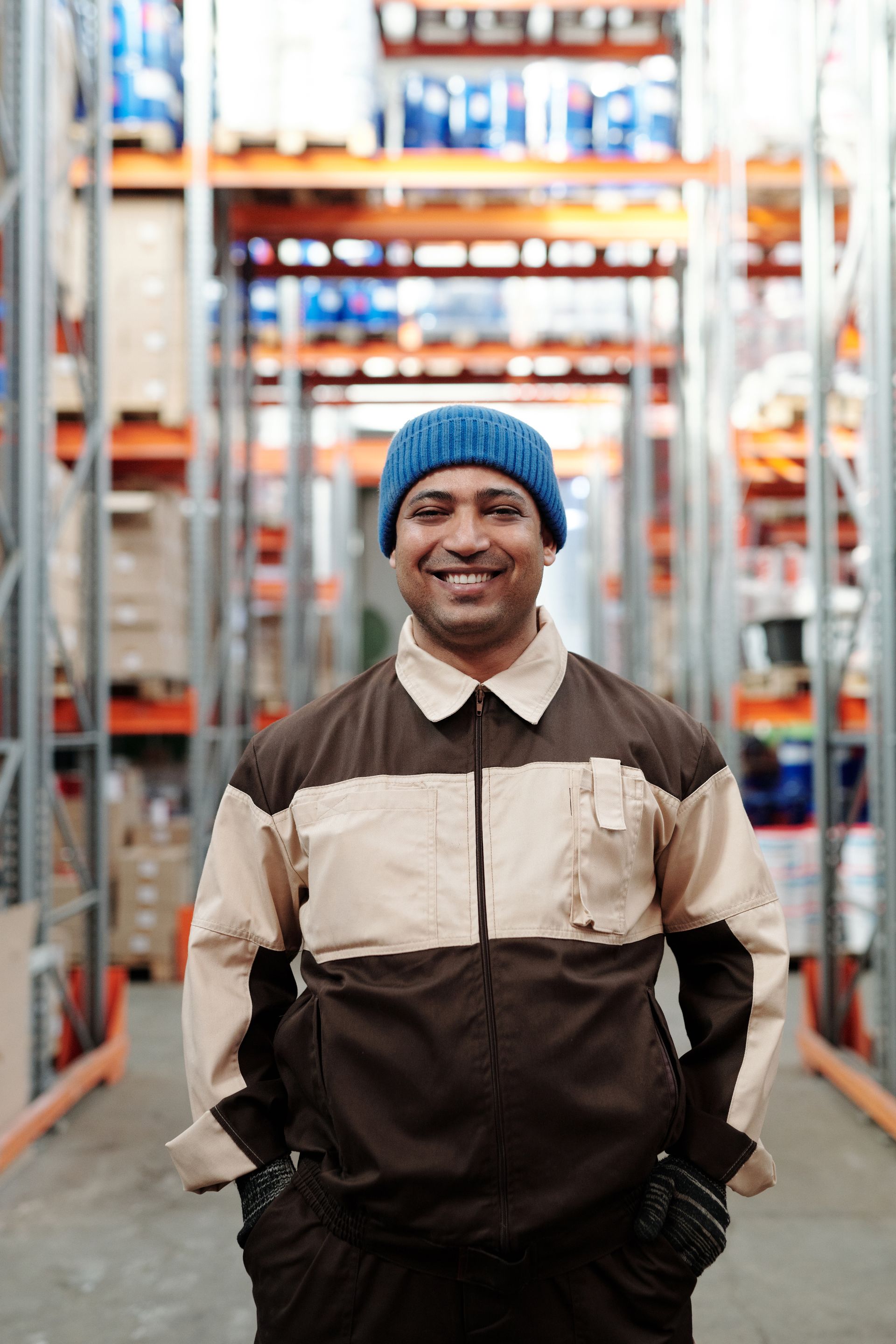 Organised warehouse of industrial supplies for facilities and healthcare sites